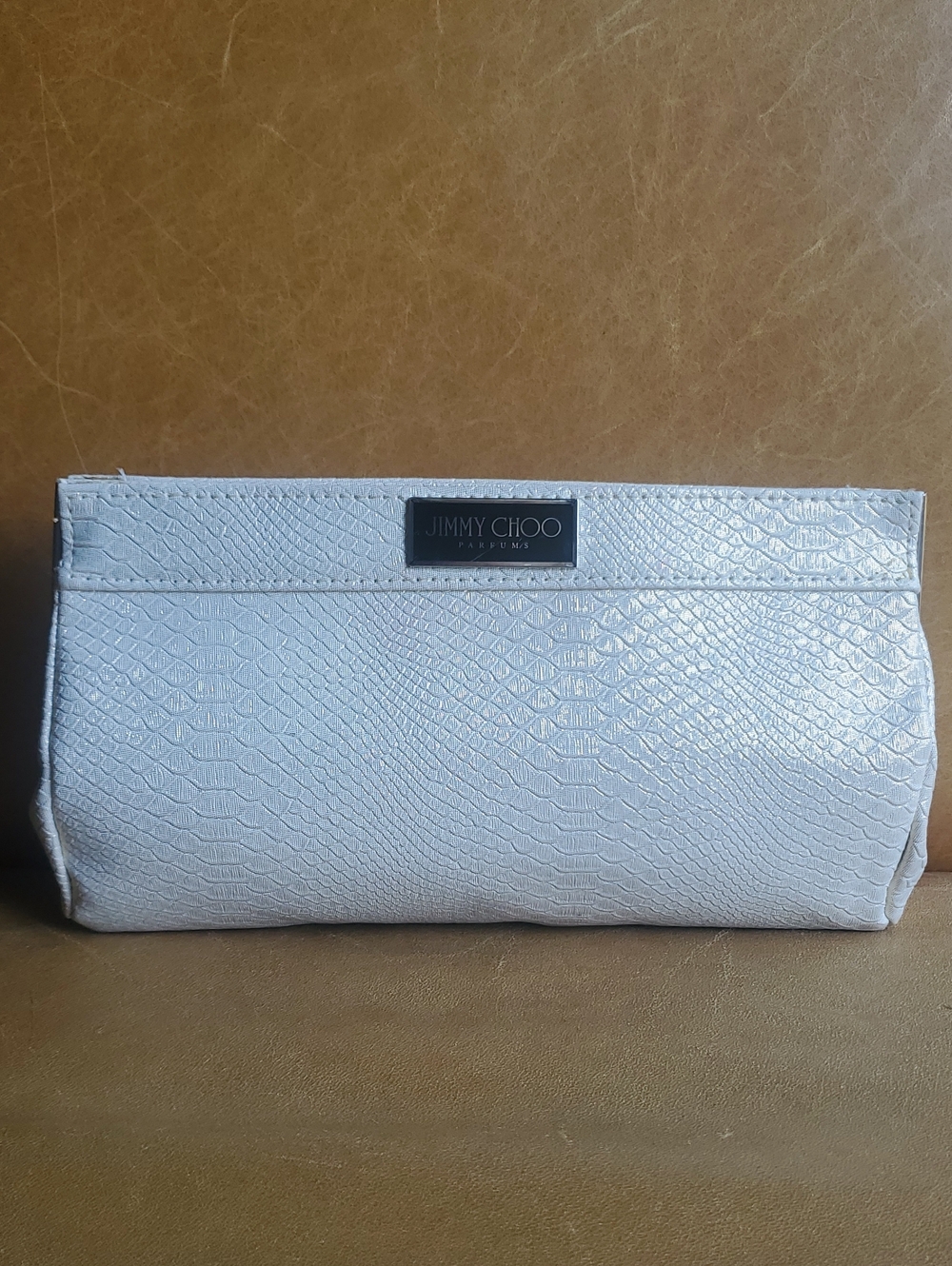 Jimmy Choo Pochette Clutch Bag Shimmer Snake Print